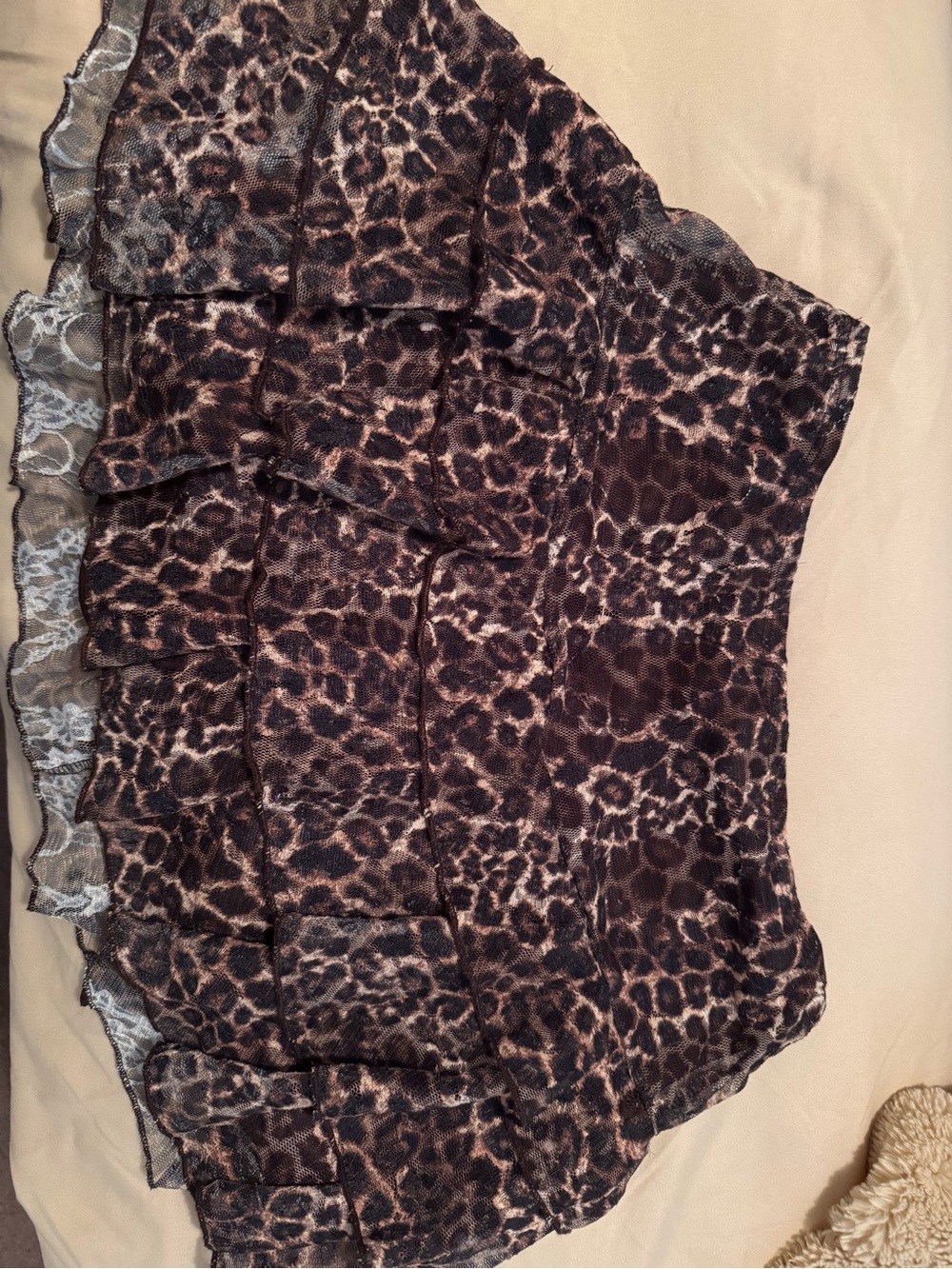 Windsor Brown Leopard Print Ruffled Camisole